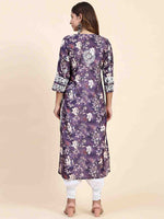 Thumbnail for HOUSE OF KARI Floral Printed Chikankari Work Kurta - Distacart