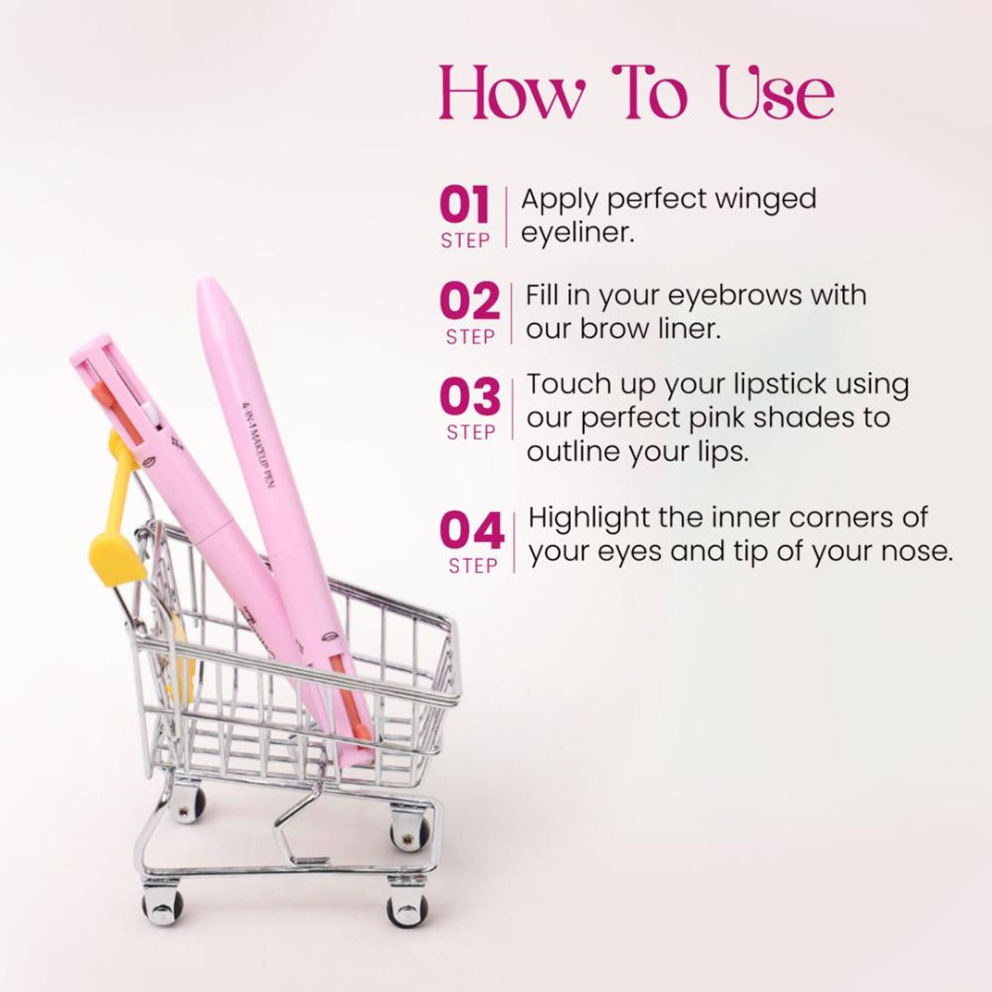 Milagro Beauty On-The-Go 4 In 1 Makeup Pen - Distacart