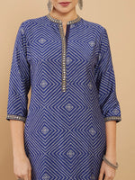 Thumbnail for Soch Women Blue Printed Kurta with Palazzos - Distacart