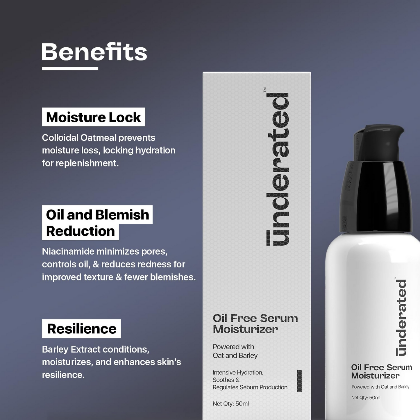 Underated Oil Free Serum Moisturiser - Distacart