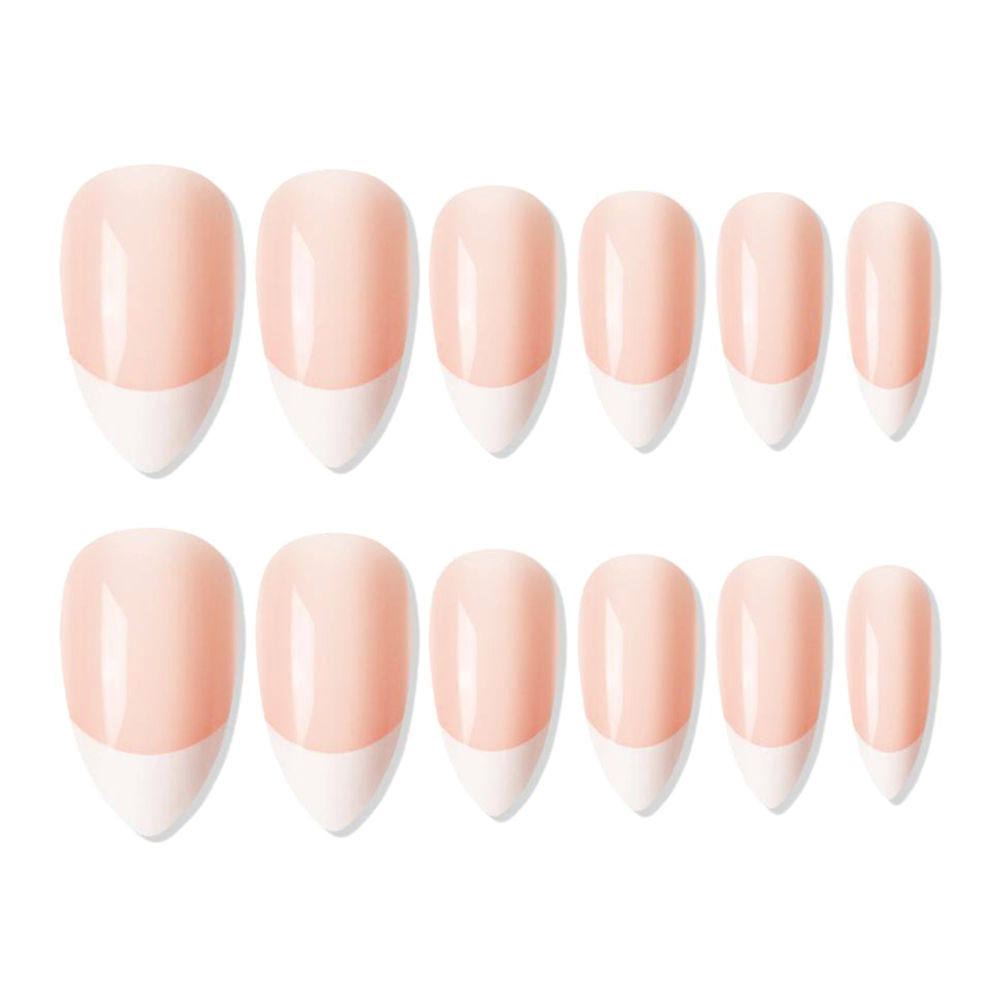 shills professional reusable press on nails french almond spn742