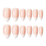 Thumbnail for shills professional reusable press on nails french almond spn742