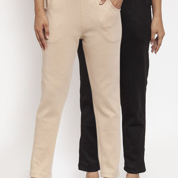 TAG 7 Women Pack of 2 Wool Blend Ankle-Length Leggings Pants - Distacart