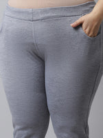 Thumbnail for TAG 7 Women Grey Plus size Solid Ankle-Length Leggings - Distacart