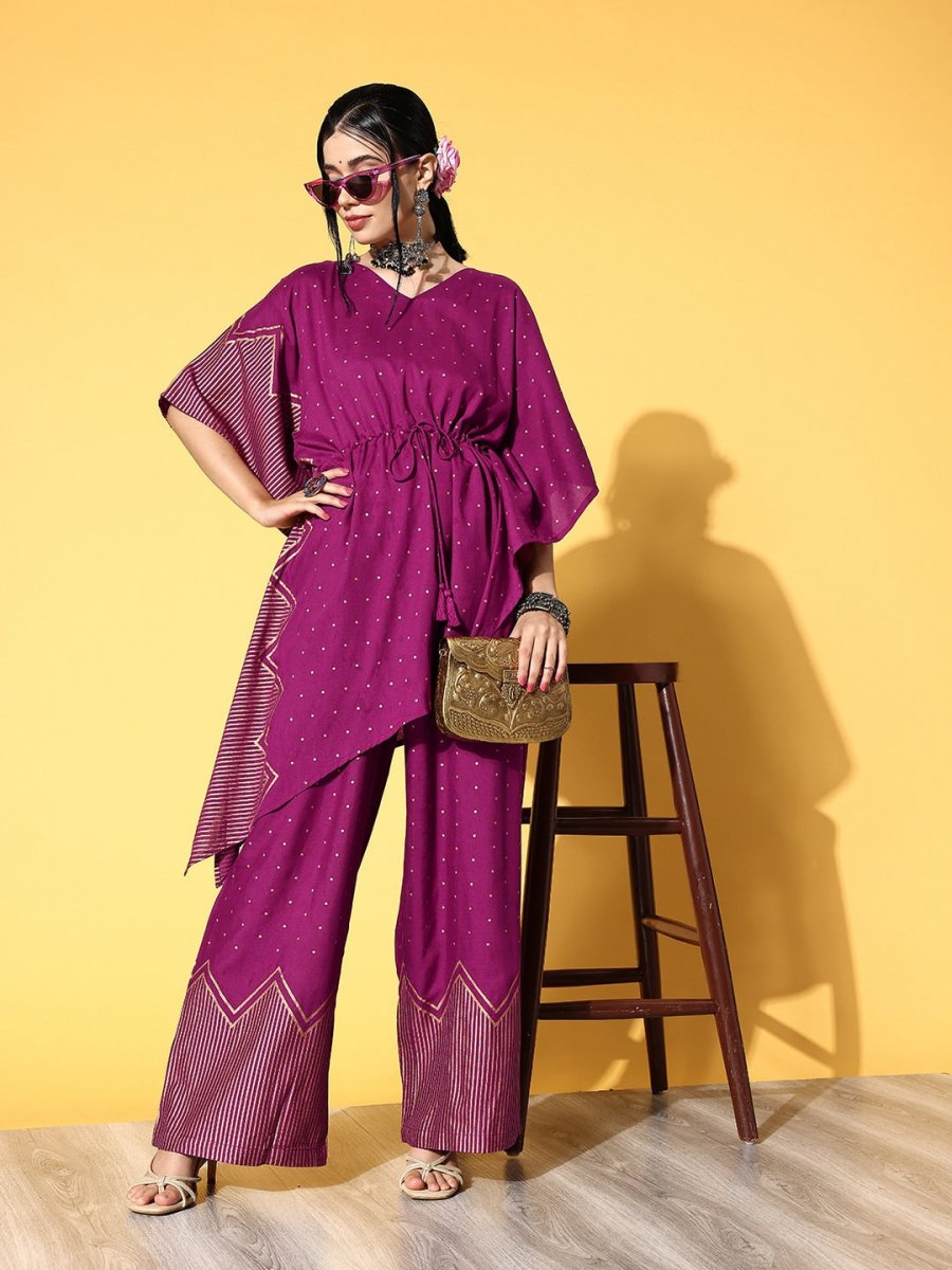 Anouk Women Geometric Viscose Rayon Co-ord Set - Distacart