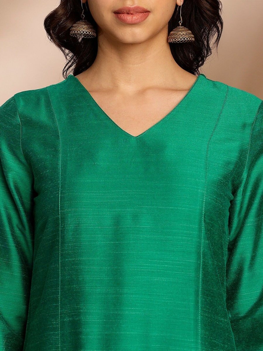 Anouk Empire A Line Kurta With Palazzos - Distacart