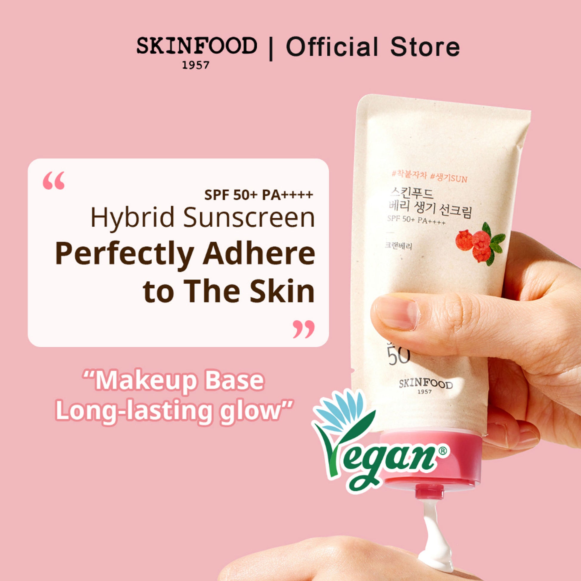 Skinfood Berry Glowing Sun Cream SPF 50+ PA++++ - Distacart