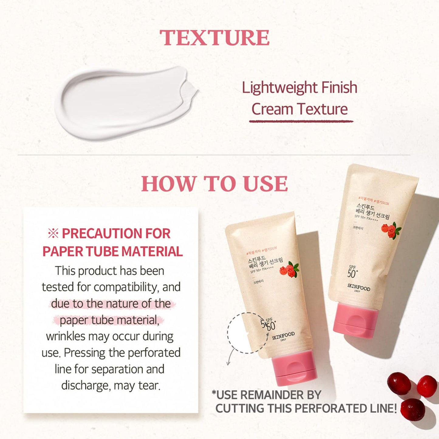 Skinfood Berry Glowing Sun Cream SPF 50+ PA++++ - Distacart