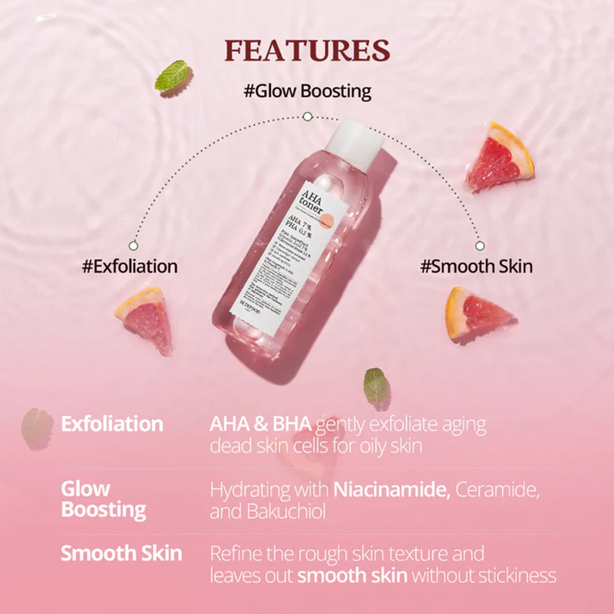 Skinfood Pink Grapefruit Aha Toner - Distacart