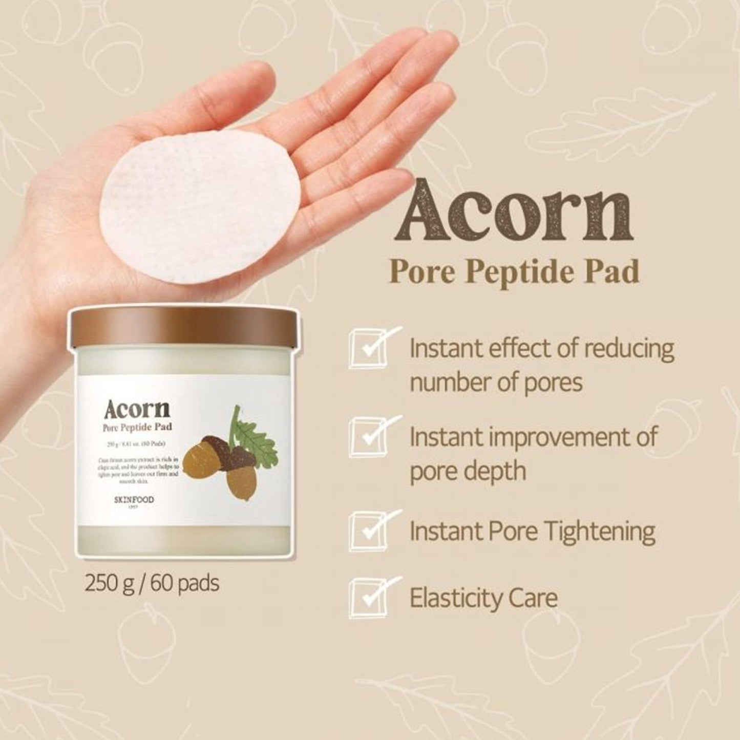 Skinfood Acorn Pore Peptide Pad - Distacart