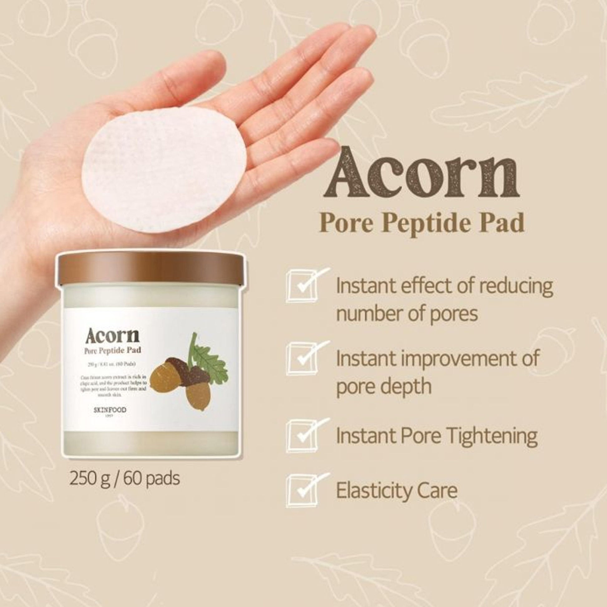 Skinfood Acorn Pore Peptide Pad - Distacart