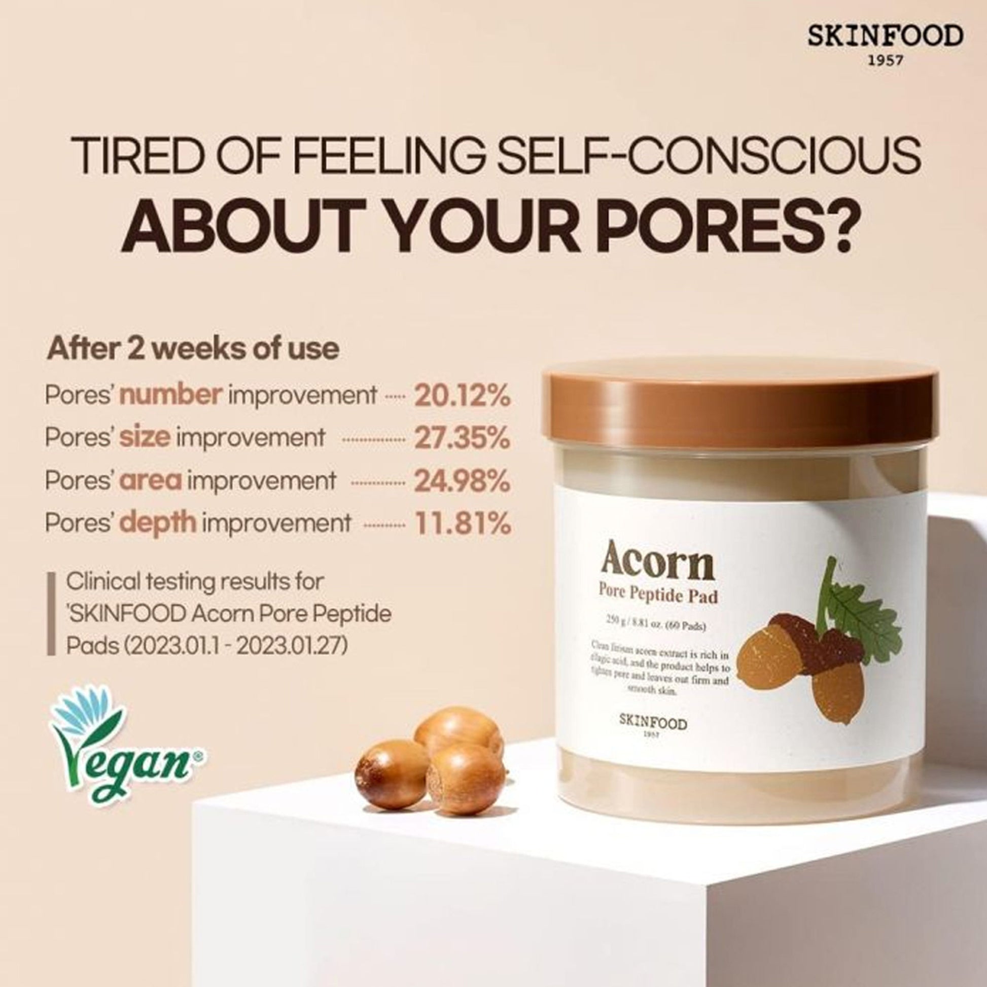 Skinfood Acorn Pore Peptide Pad - Distacart
