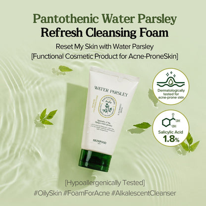 Skinfood Pantothenic Water Parsley Refresh Cleansing Foam - Distacart