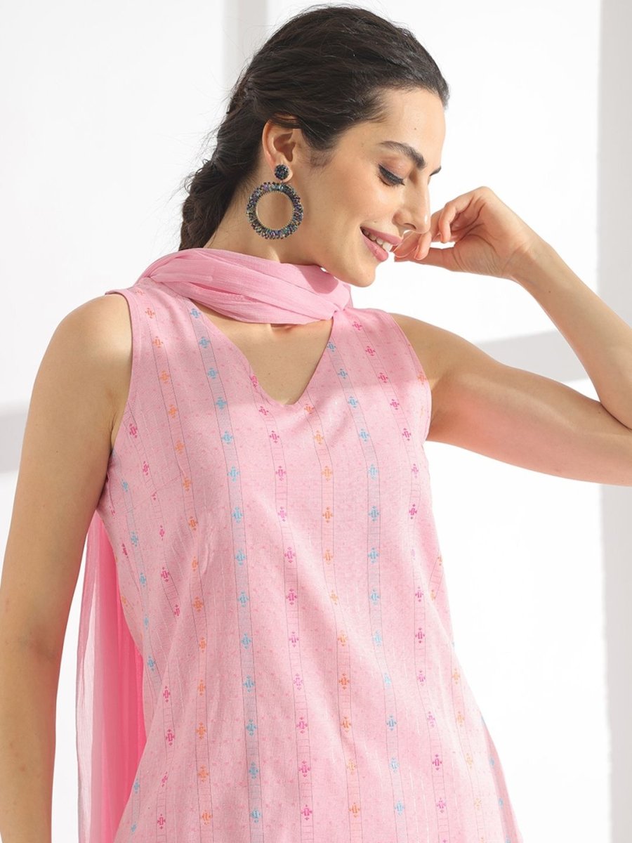 Anouk Ethnic Motifs Printed Regular Pure Cotton Kurta With Trousers & Dupatta - Distacart