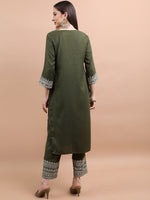 Thumbnail for Vishudh Ethnic Motifs Yoke Design Regular Kurta With Palazzos