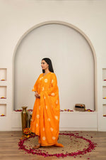 Thumbnail for Joban Fashion Orange Tie & Dye Cotton Suit Set - Distacart
