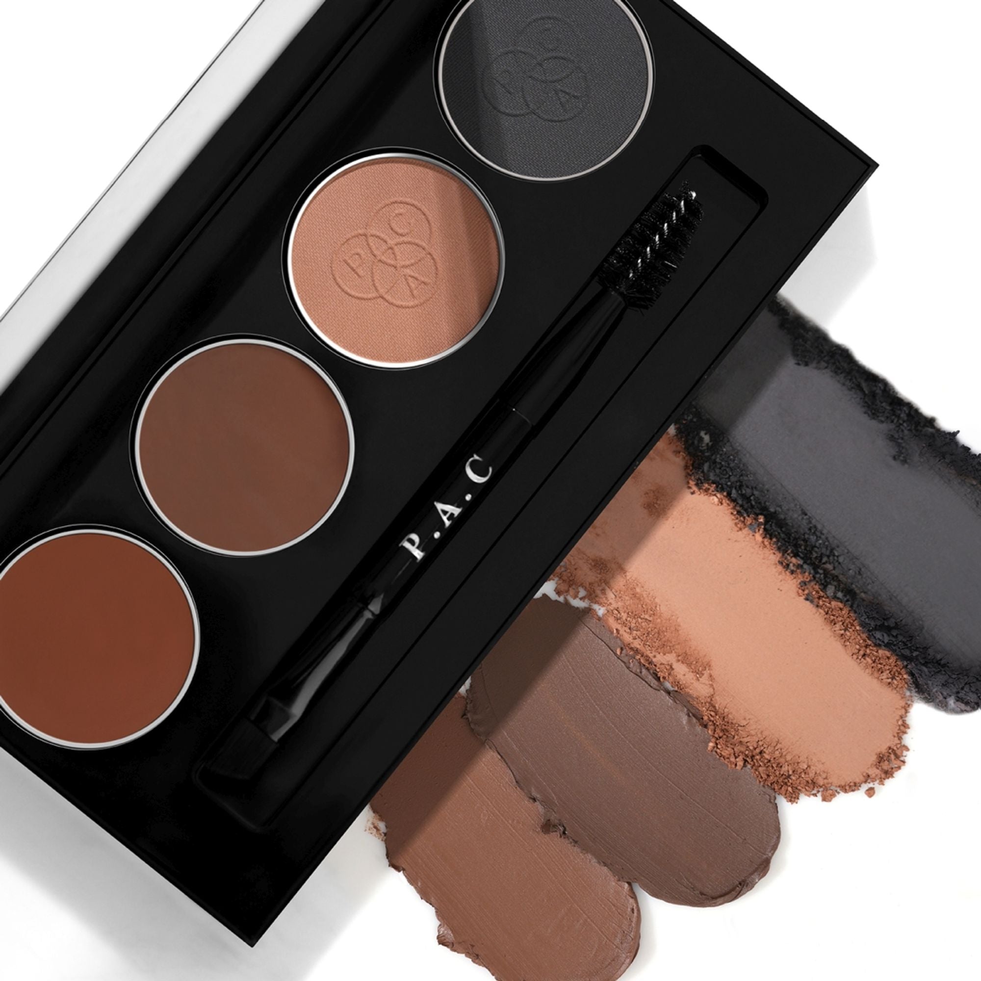 PAC Studio SuperBrowww Palette X4 02 Brow Binge - Cream & Powder Formula, Natural Shades, Seamless Blending - Distacart