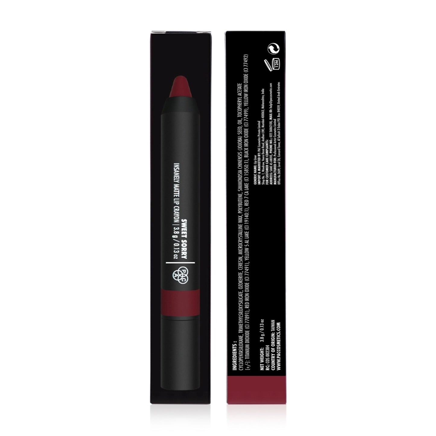 PAC Studio Insanely Matte Lip Crayon - Sweet Sorry - Distacart