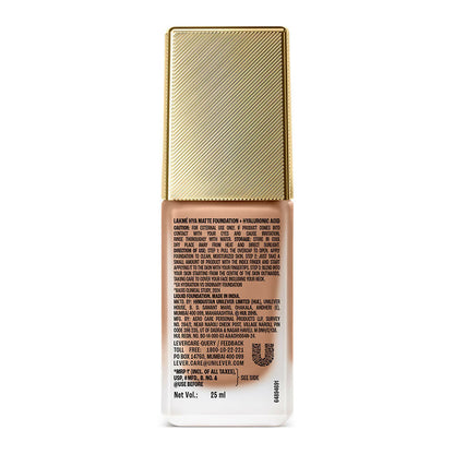 Lakme 9 To 5 Hya Matte Foundation + Hyaluronic Acid - Neutral Honey - Distacart