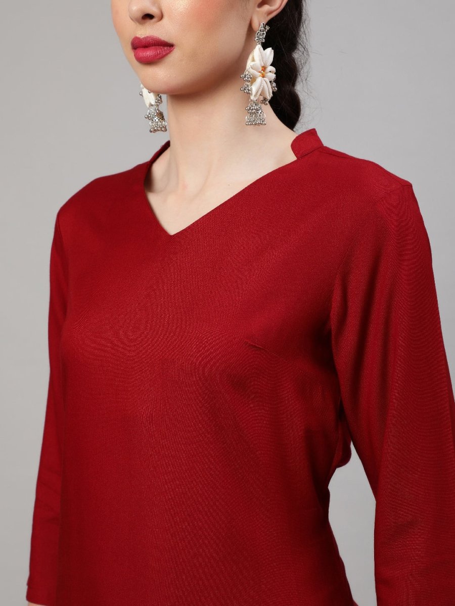 Aks Mandarin Collar Regular Kurta with Harem Pants - Distacart