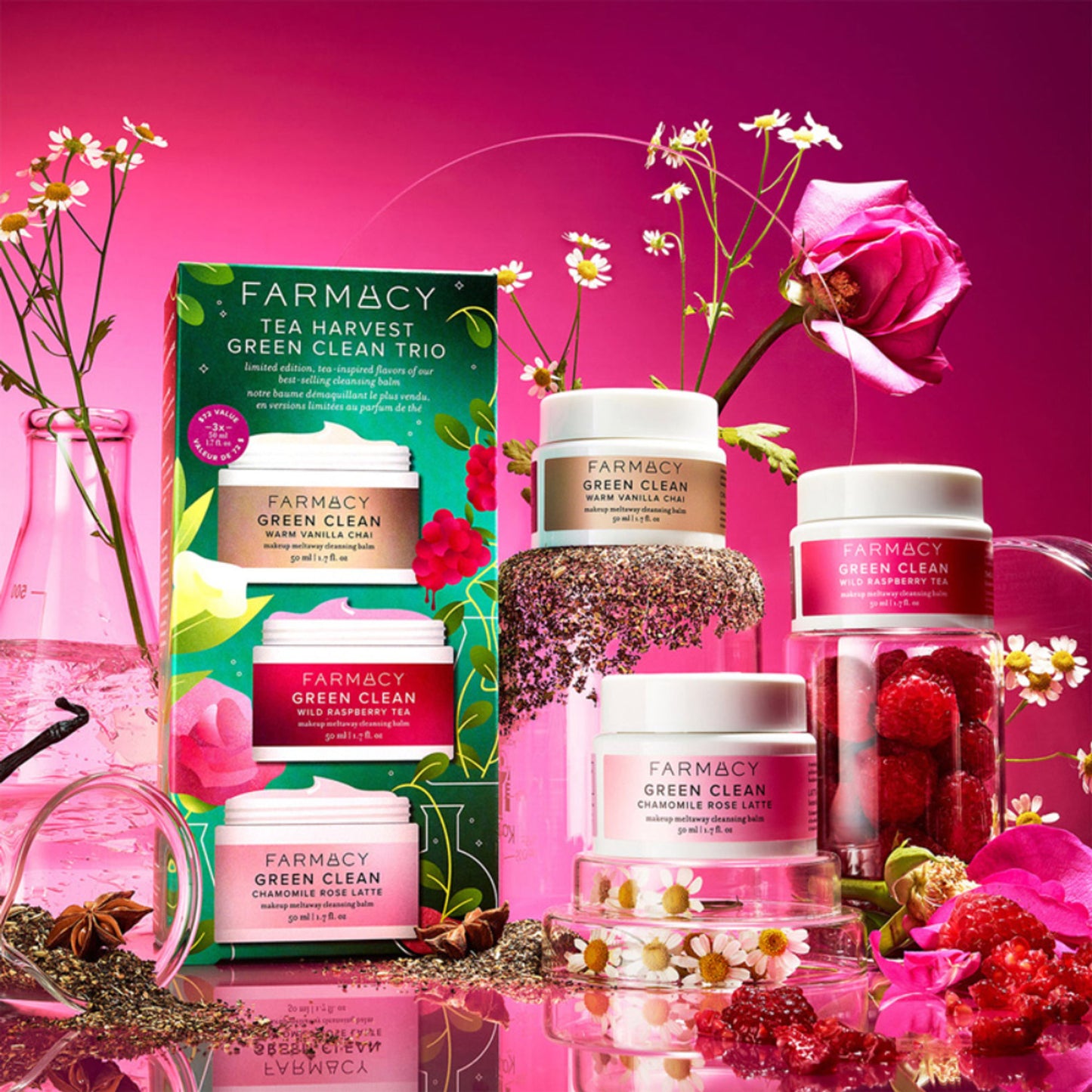 Farmacy Beauty Grean Clean Tea Harvest Trio - Distacart