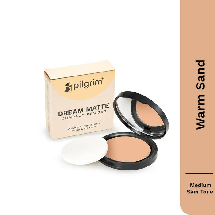 Pilgrim Dream Matte Compact Powder For Medium Skin Tone Warm Sand - Distacart
