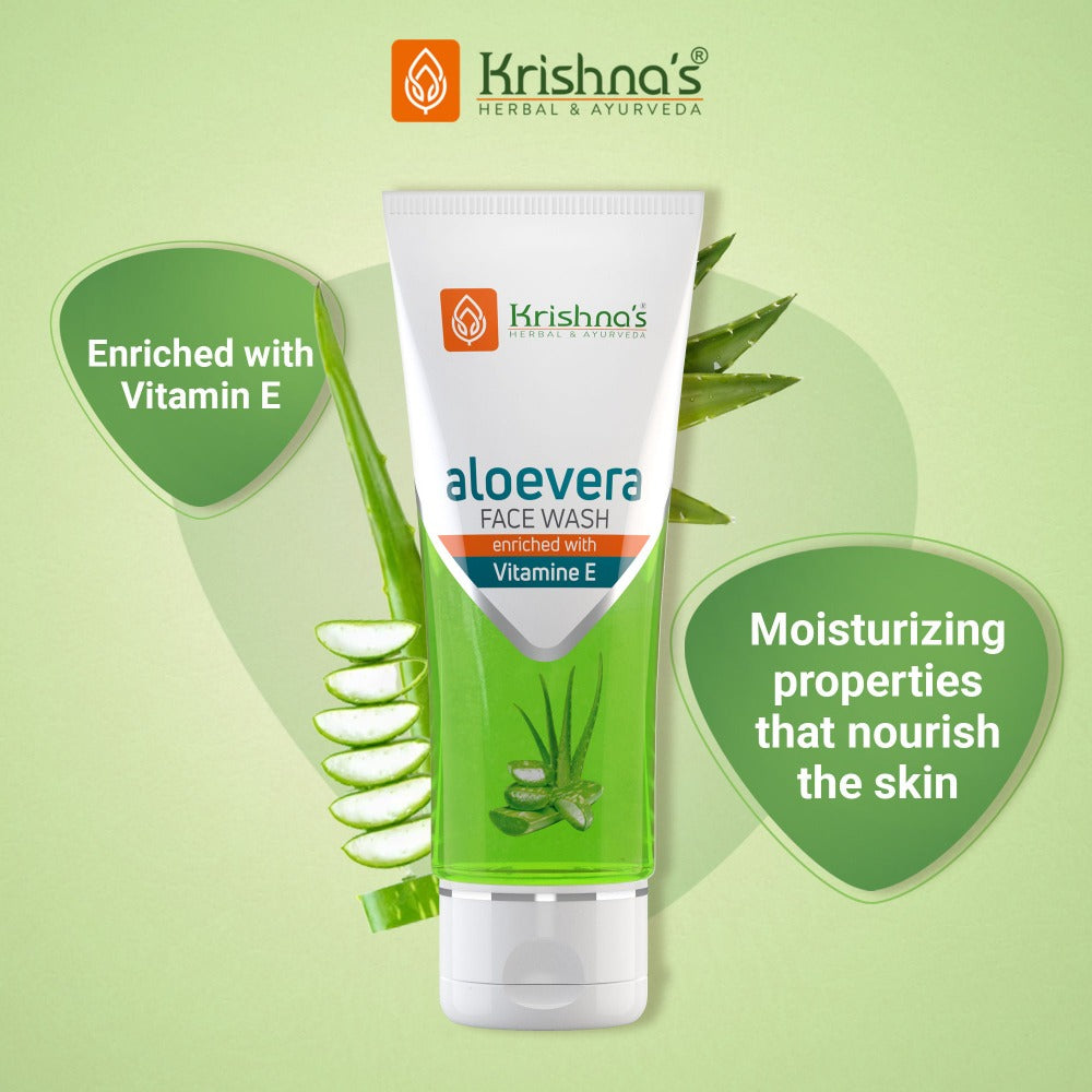 Krishna's Herbal & Ayurveda Aloe vera Face Wash Gel - Distacart