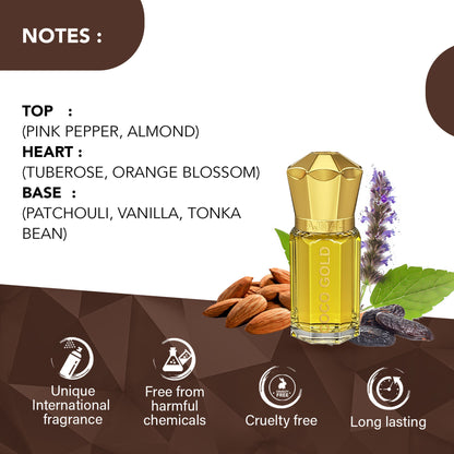 Ajmal India Coco Gold Attar Concentrated Perfume For Her - Dista