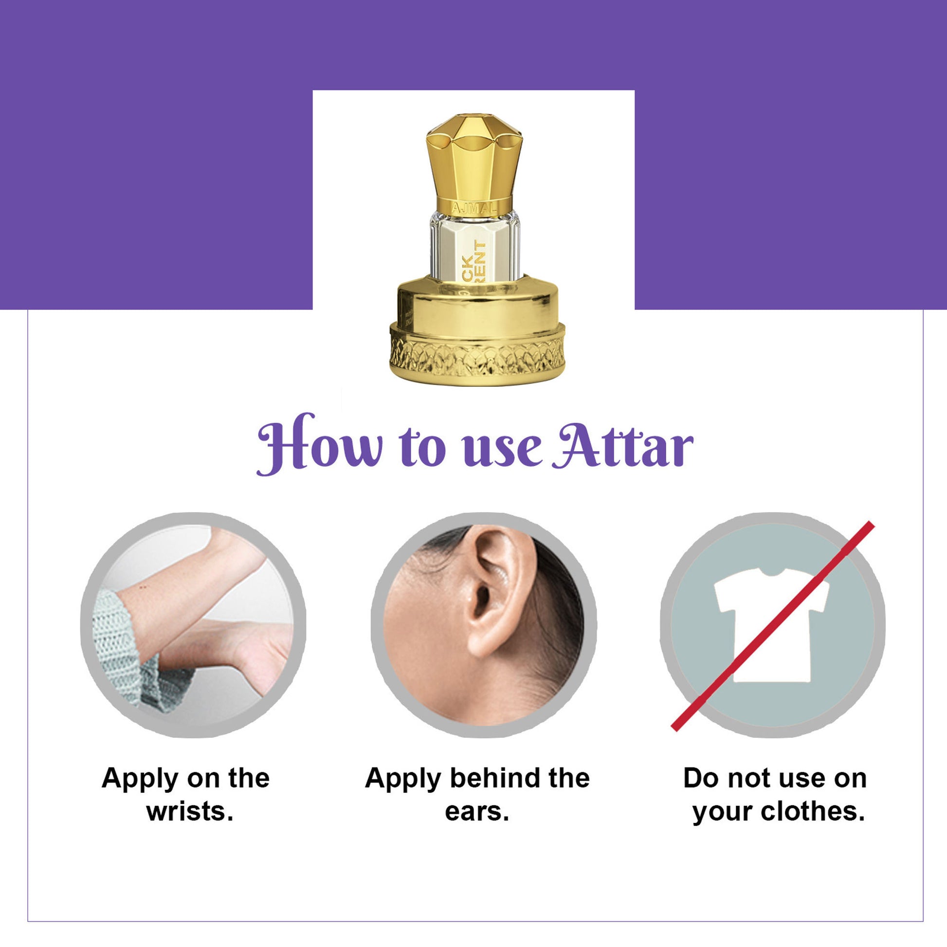 Ajmal India Black Current Attar Concentrated Perfume For Her - Dista