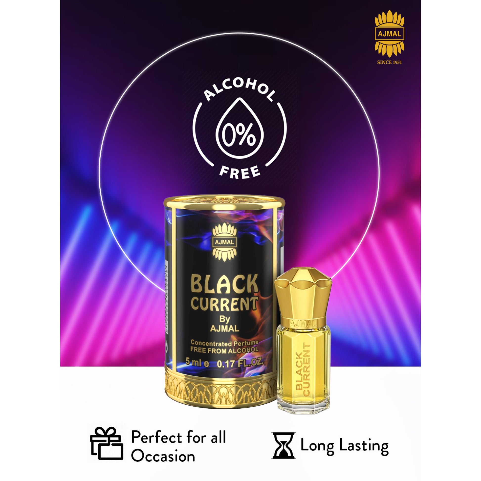 Ajmal India Black Current Attar Concentrated Perfume For Her - Dista