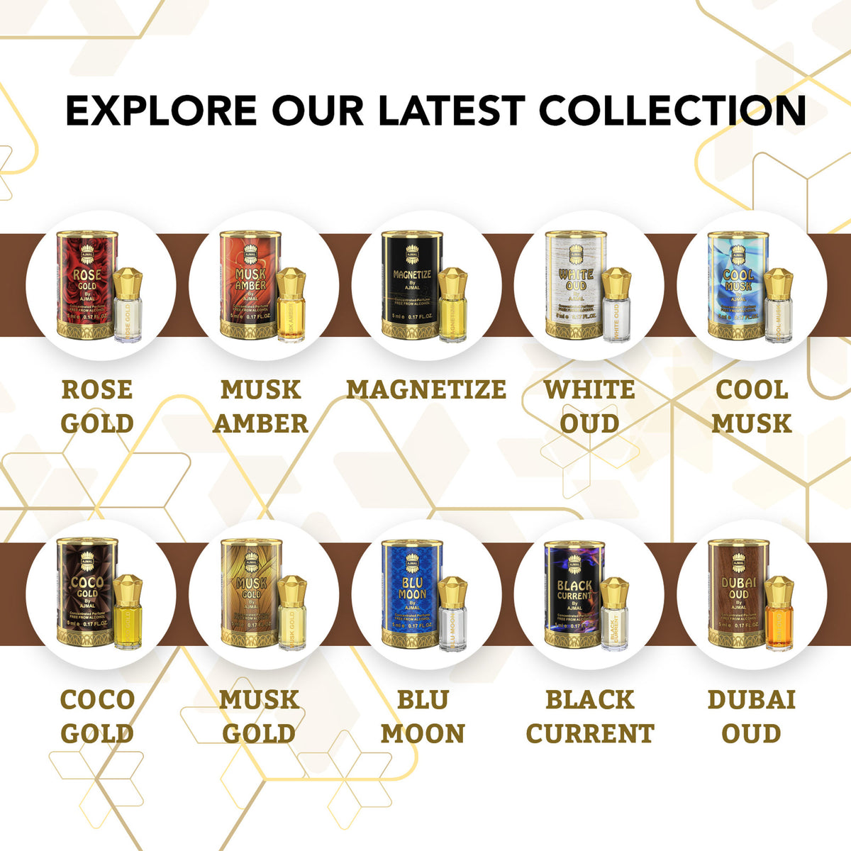 Ajmal India Dubai Oud Attar Concentrated Perfume For Her - Dista