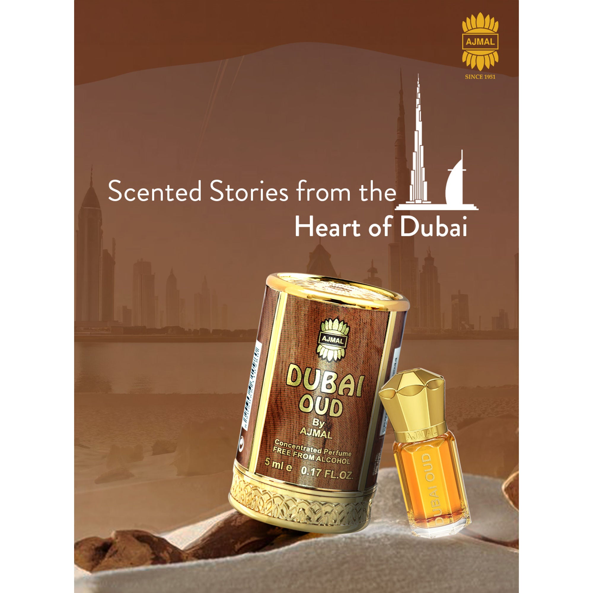 Ajmal India Dubai Oud Attar Concentrated Perfume For Her