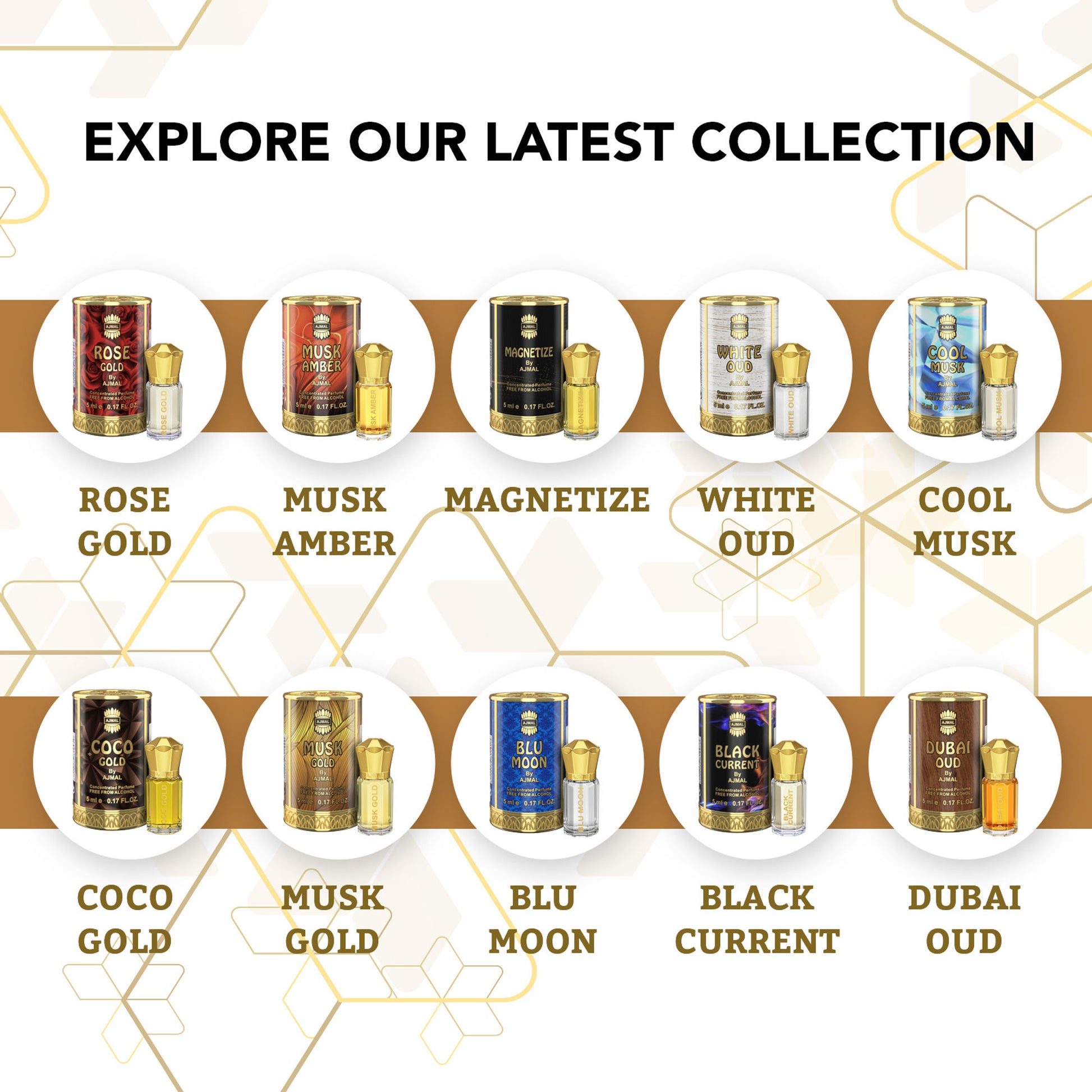 Ajmal India Musk Gold Attar Concentrated Perfume For Her - Dista
