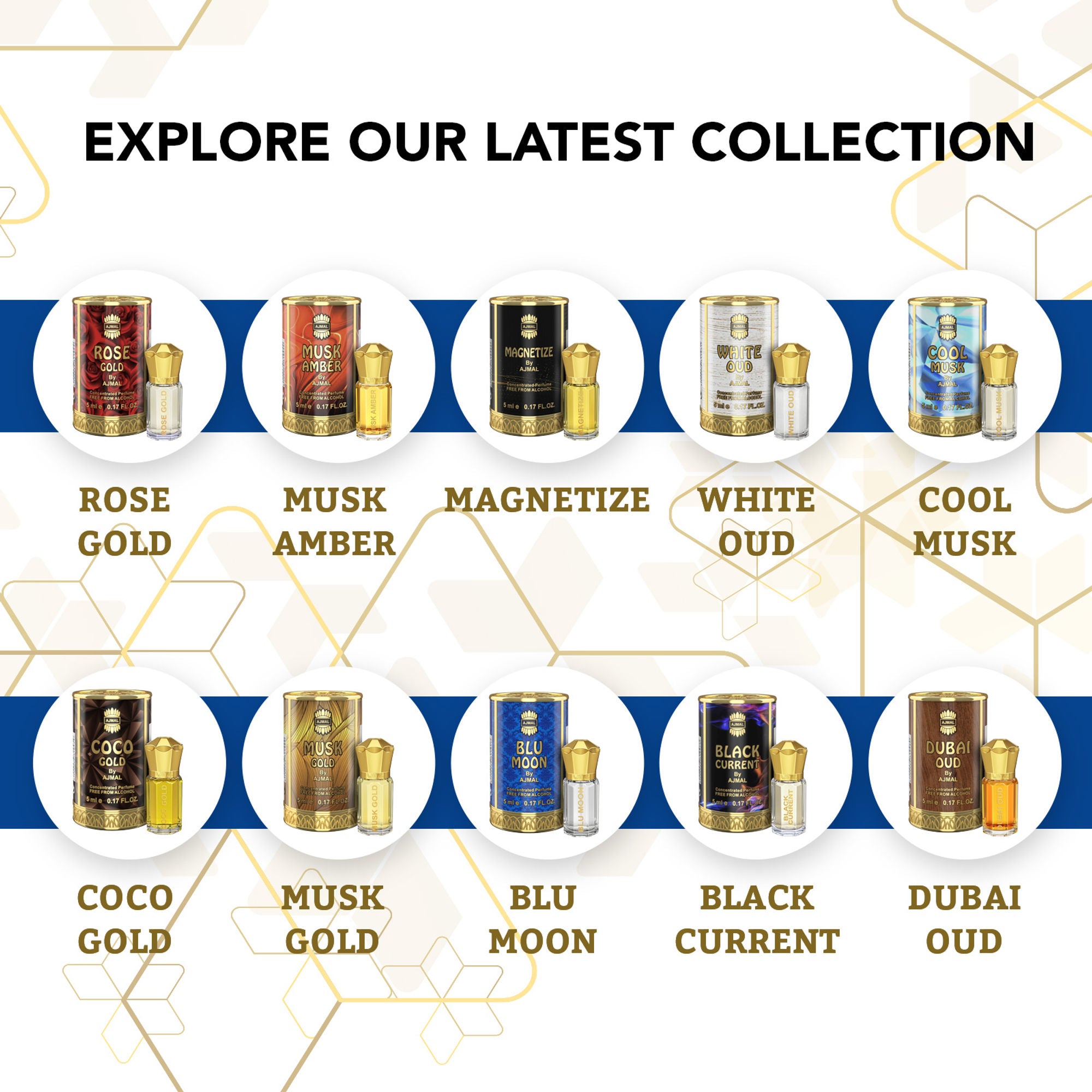 Ajmal India Blu Moon Attar Concentrated Perfume For Her