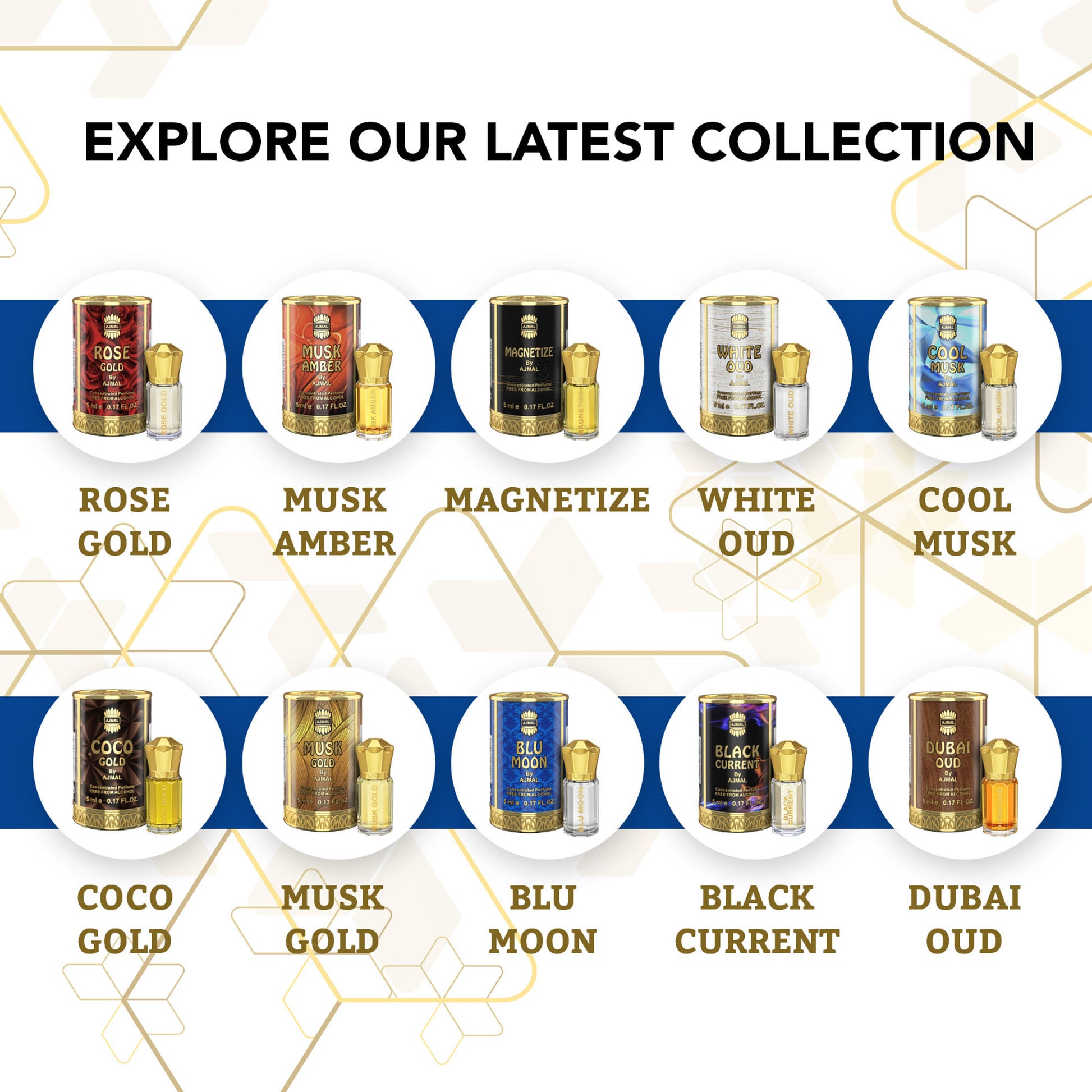 Ajmal India Blu Moon Attar Concentrated Perfume For Her - Dista