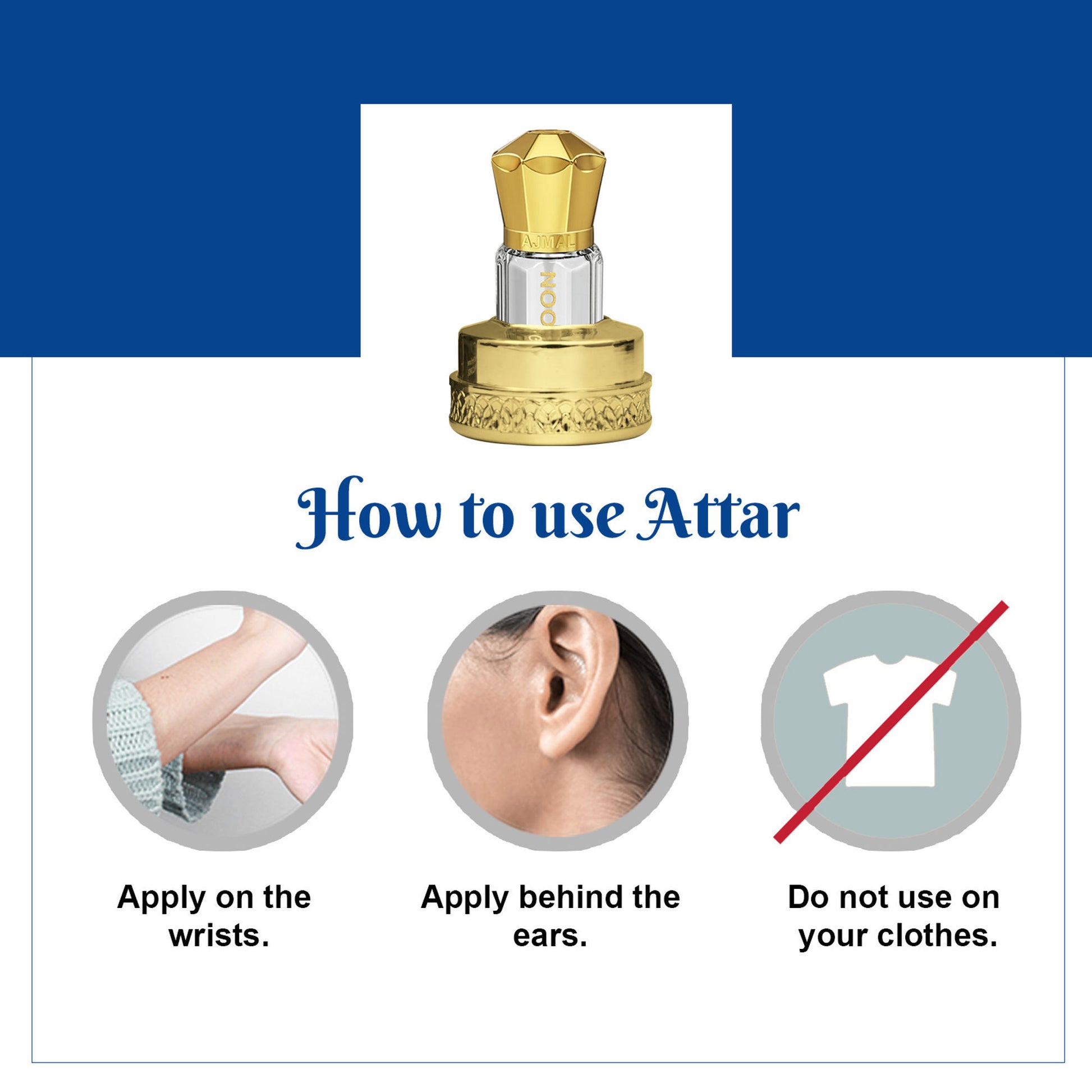 Ajmal India Blu Moon Attar Concentrated Perfume For Her - Dista