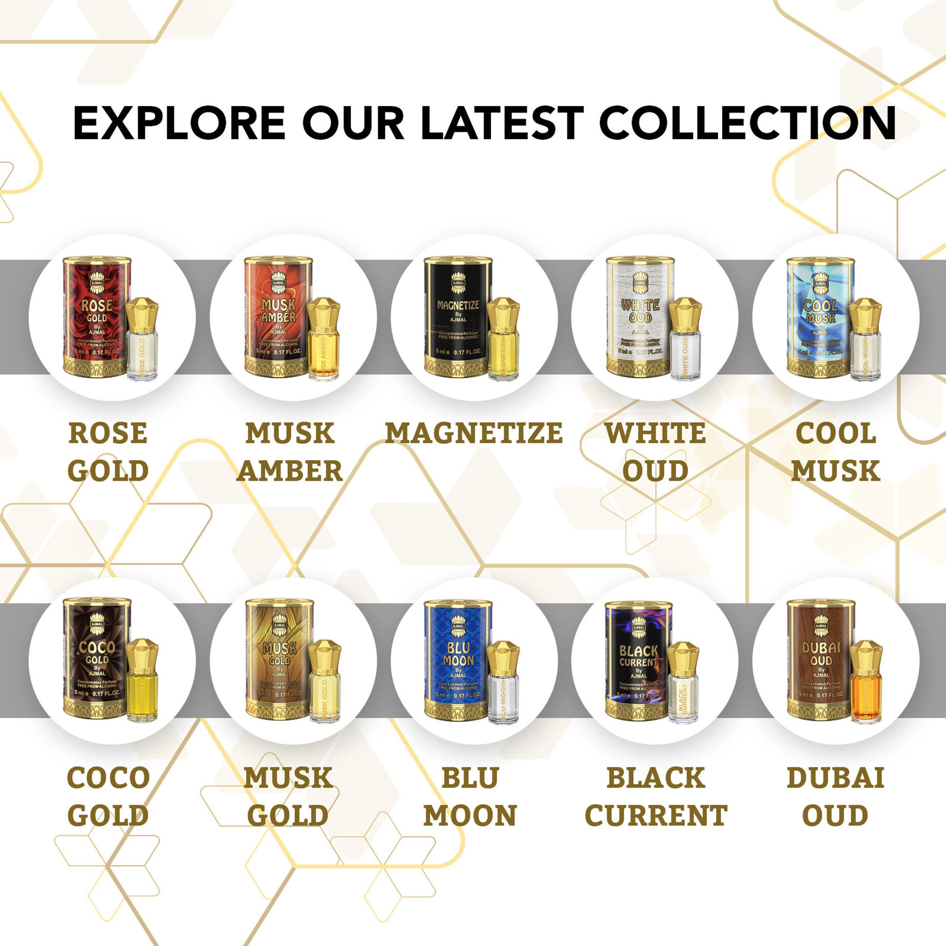 Ajmal India White Oud Attar Concentrated Perfume For Her - Dista