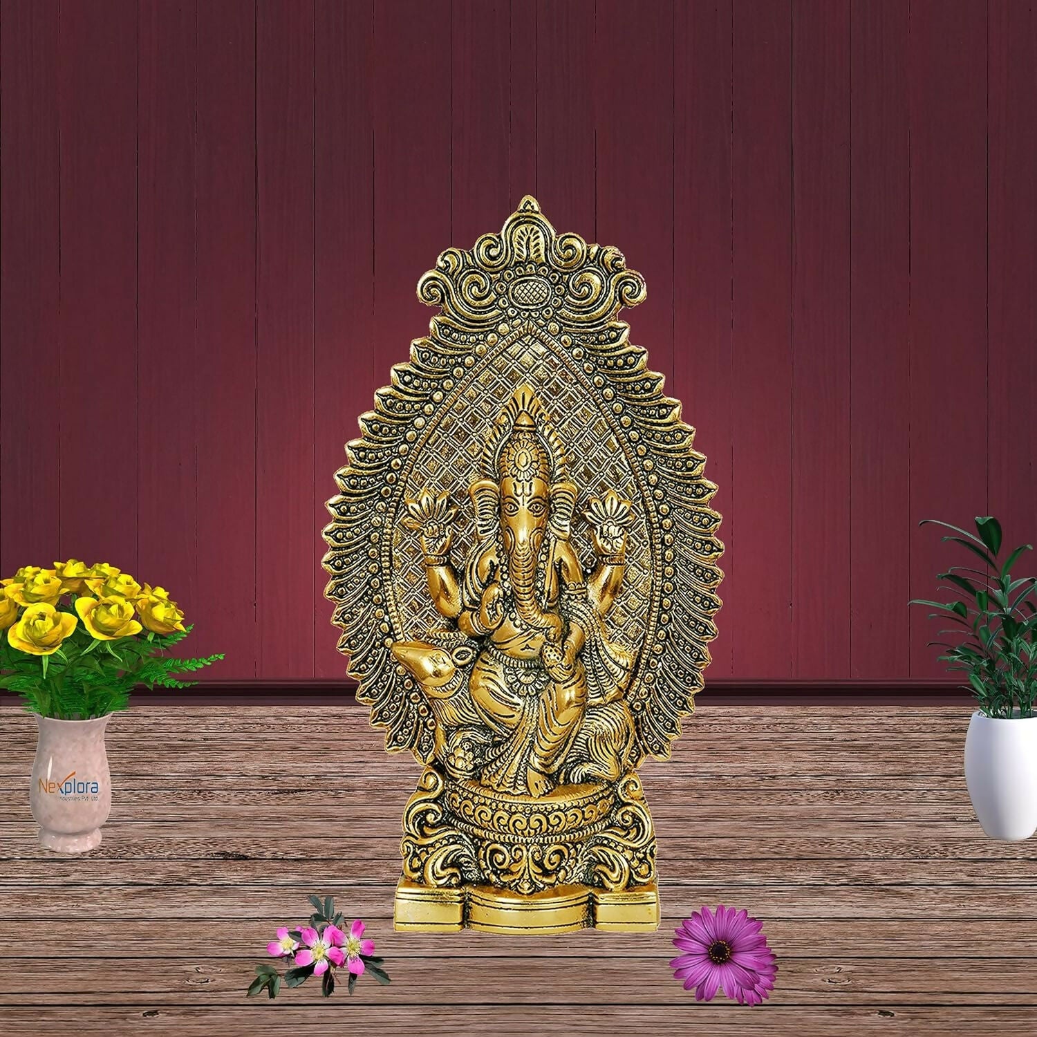 Nexplora Industries Metal Ganesh Idol - Distacart