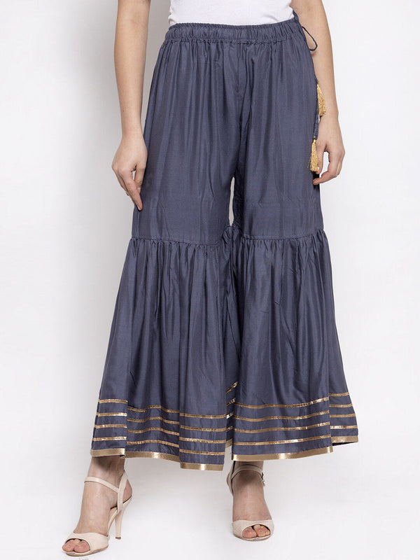 TAG 7 Women Flared Ethnic Palazzos