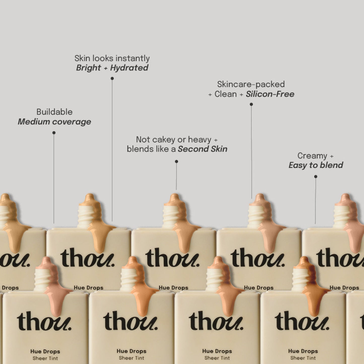 Thou Hue Drops Sheer Skin Tint - 180 Warm - Dista