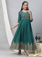 Thumbnail for AURELIA Ethnic Motifs Printed Maxi Pure Cotton Ethnic Dresses