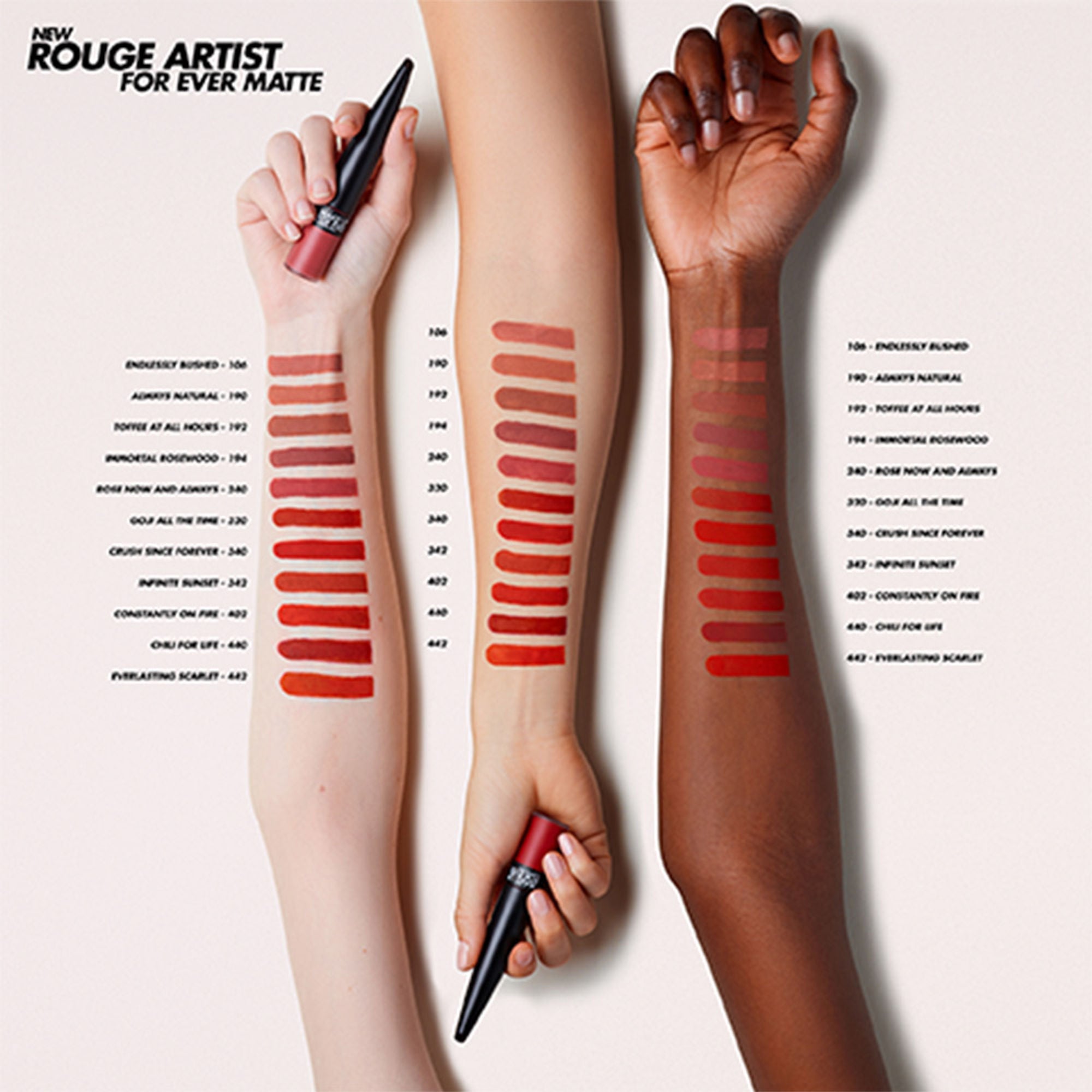 MAKE UP FOR EVER Rouge Artist For Ever Matte - Immortal Rosewood - Mauve Nude - 194 - Distacart