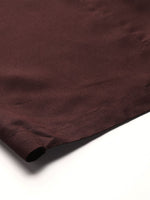 Thumbnail for TAG 7 Women Coffee Brown Solid Flared Palazzos