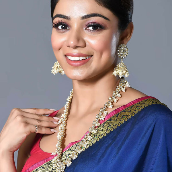 Joban Fashion Women Golden White Necklace Set - Distacart