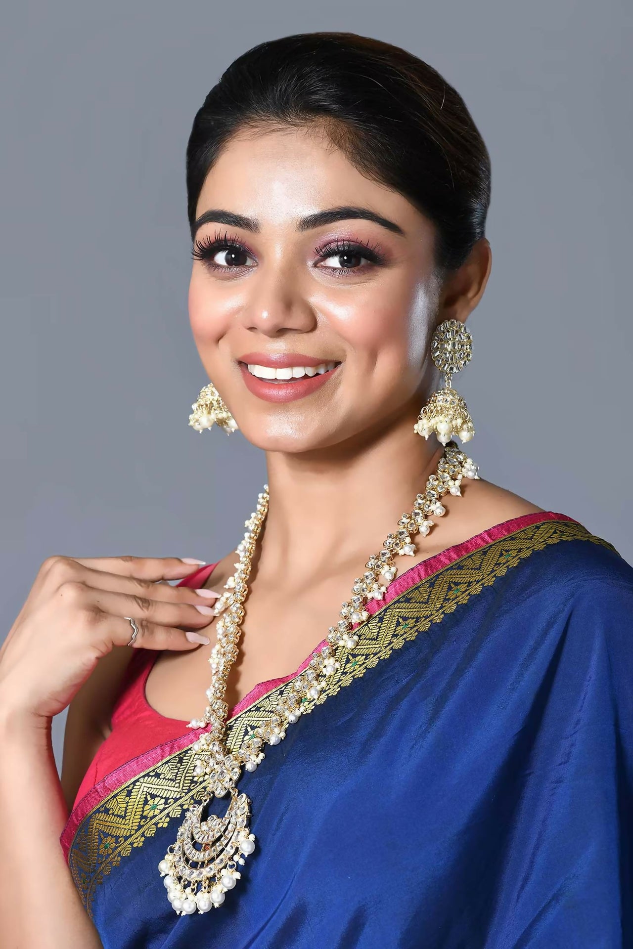Joban Fashion Women Golden White Necklace Set - Distacart
