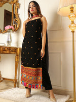 Thumbnail for Kalini Floral Embroidered Regular Kurta With Trousers & Dupatta - Distacart