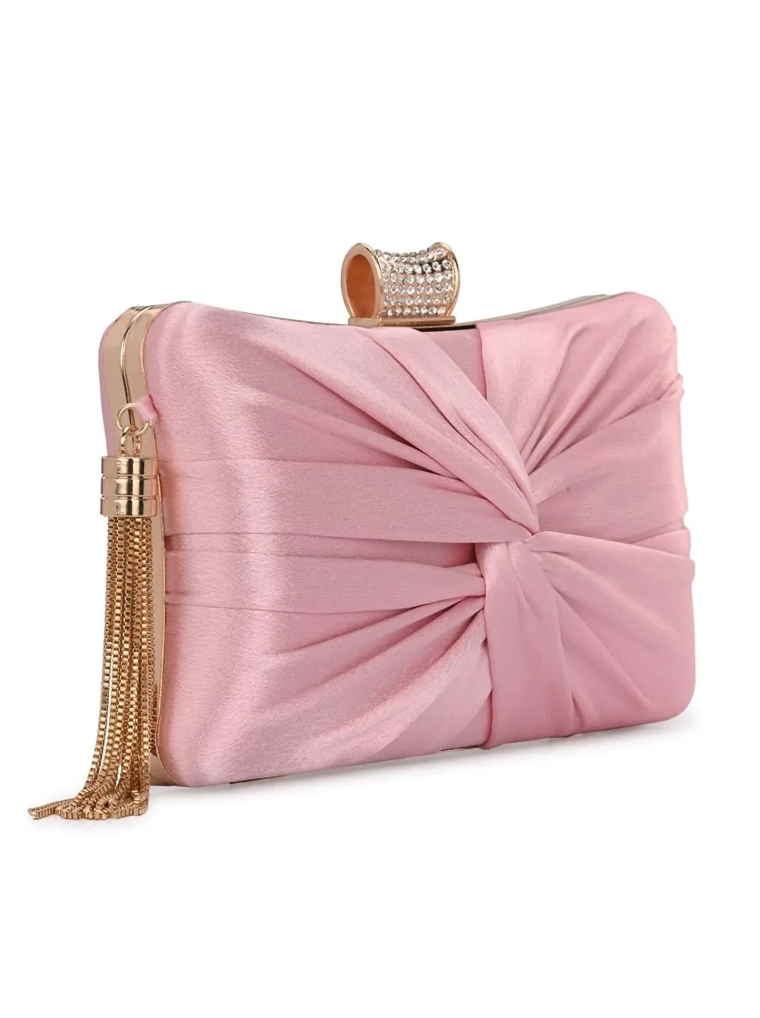 Joban Fashion Embellished Box Clutch - Pink