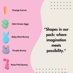 Thumbnail for confect bunny sprinkles orange silver and sky blue red sprinkles pack of 5 100gms
