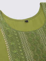 Thumbnail for Kalini Ethnic Motifs Embroidered Yoke Design Kurta With Trousers & Dupatta - Distacart