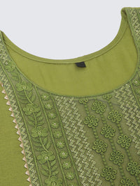 Thumbnail for Kalini Ethnic Motifs Embroidered Yoke Design Kurta With Trousers & Dupatta - Distacart